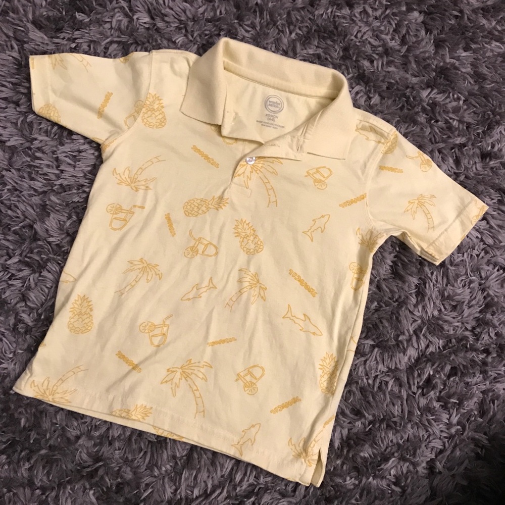🌴 Tropical Yellow Polo